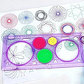 Random Color Painting Multi-function Puzzle Spirograph Geometric Ruler Drafting Tool For Students Drawing Toys Learning Art Tool Qme random color