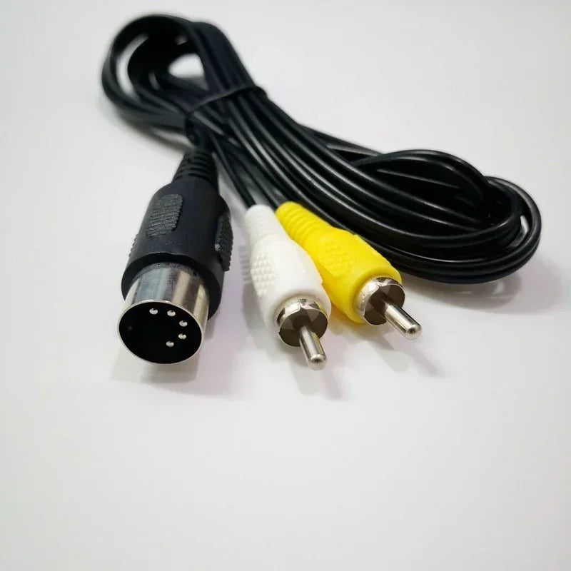 5PCS AV Audio Video Cable High Quality for 1 Cables Protection RCA Cord for SEGA Mega Drive 1.8m Qme