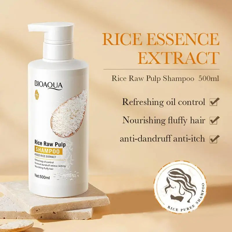 Rice Water Shampoo Volumizing Hair Shampoo For Hair Wash Brittle And Dry Hair Moisturizer For Dry Oily Hair For Travel Spa Qme