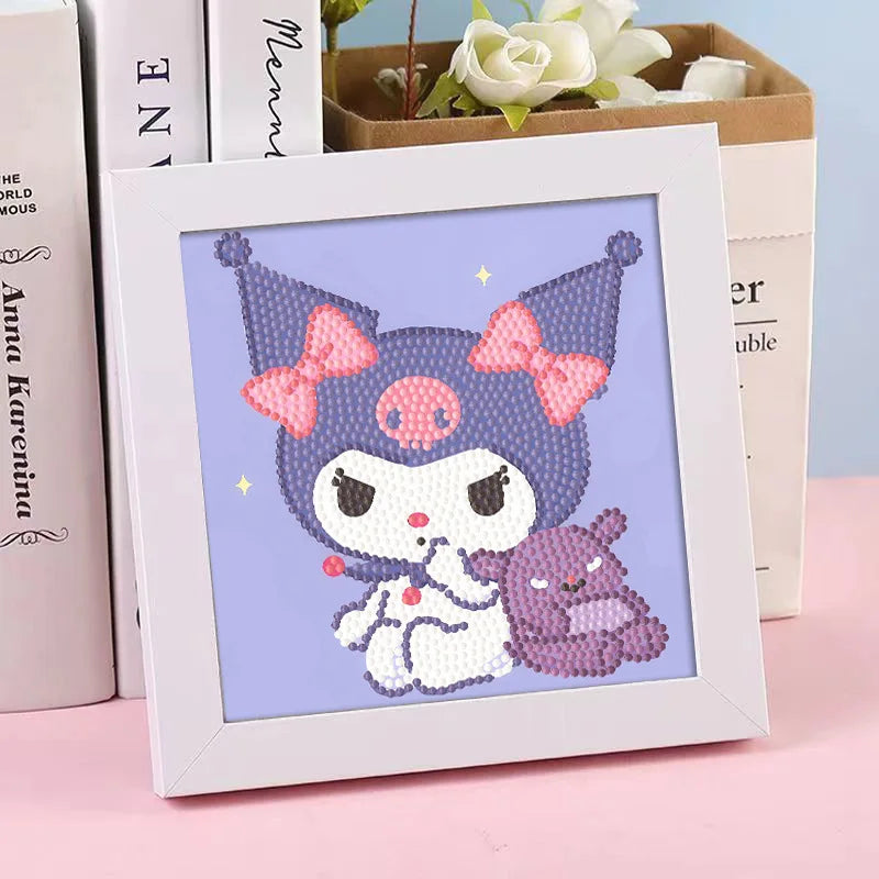 Hello Kitty Kuromi Diamond Painting DIY Craft Frame Cartoon Students Qme 30