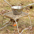 Outdoor Stainless Steel Camping Grill Portable Foldable Mini Rack Qme Default Title
