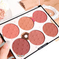 Natural Makeup 6-color Blush Palette Sweet Charm Light Shades Qme Six-color