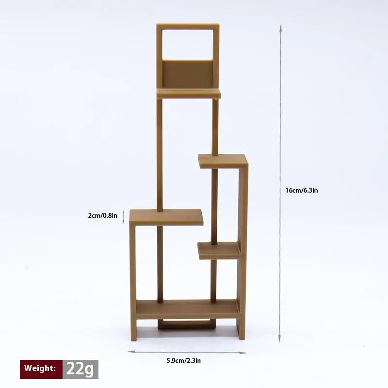 1 12 Mini Display Stand Chinese Storage Rack Model Doll House Qme B