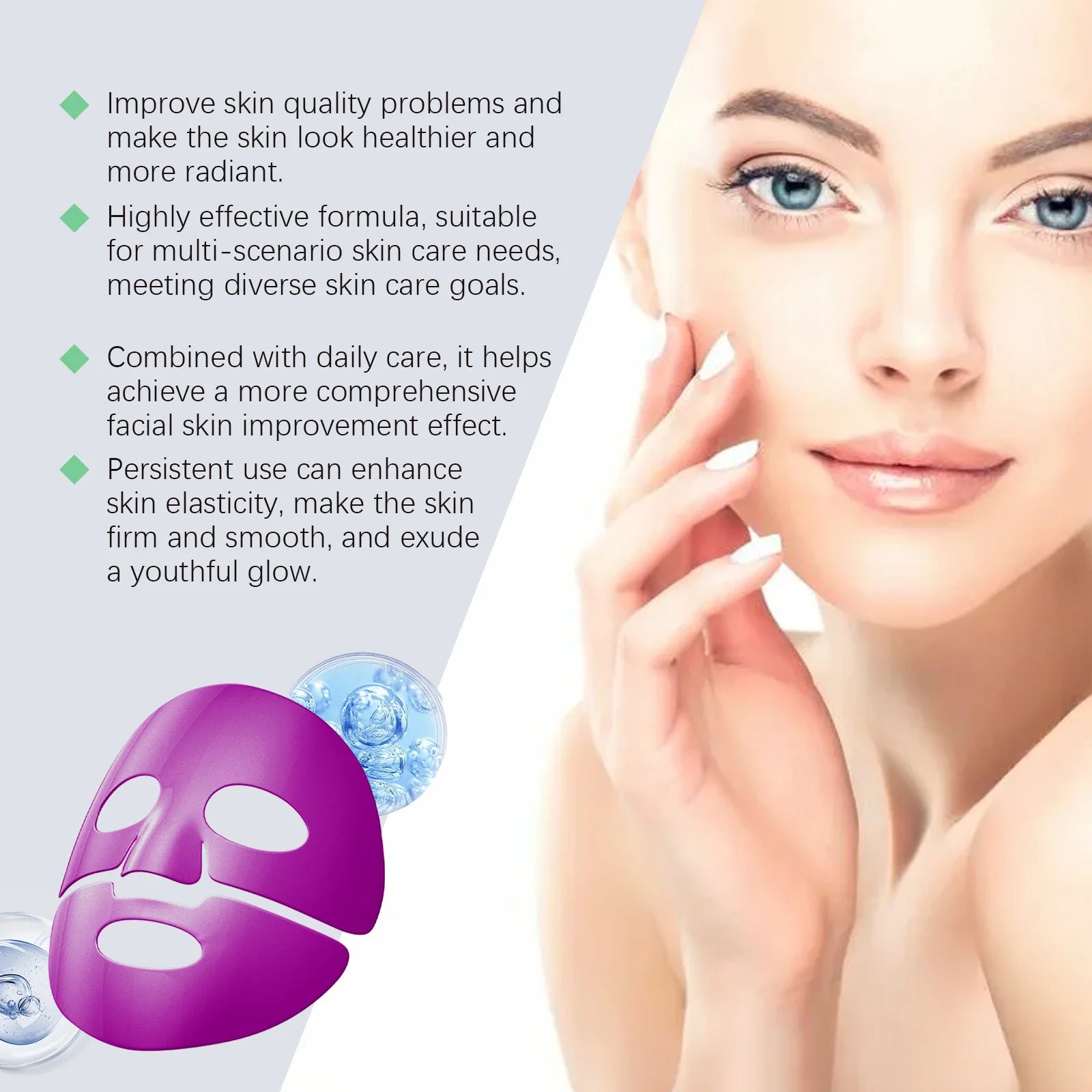 Collagen Faded Wrinkle Facial Mask Relief Sensitive Skin Reduce Fine Lines Firm Skin Whitening Moisturizing Lifting Skincare Mas Qme