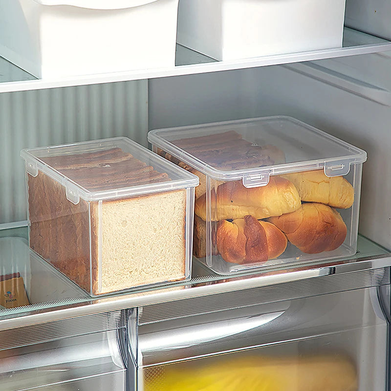 Cake Containers Airtight Box Refrigerator Clear Kitchen Bread Qme