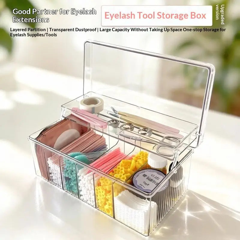 Eyelash Extension Tool Storage Box Large Capacity Dust Proof Lash Qme