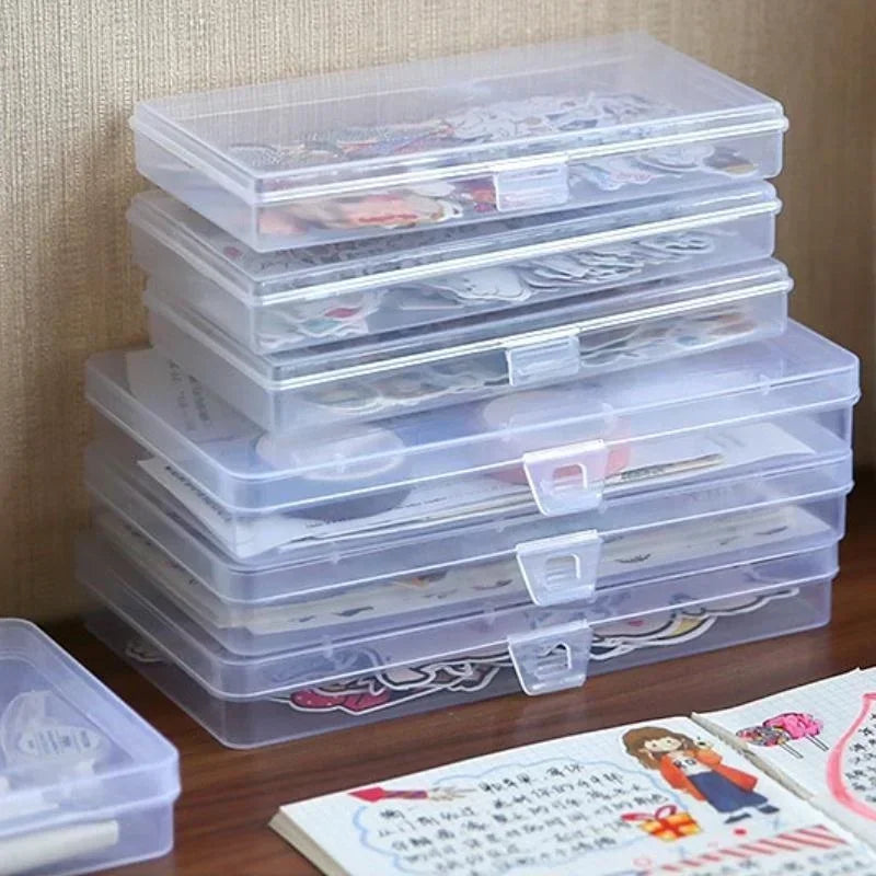 Stationery Holder Stickers Office Plastic Storage Box Organizer Qme