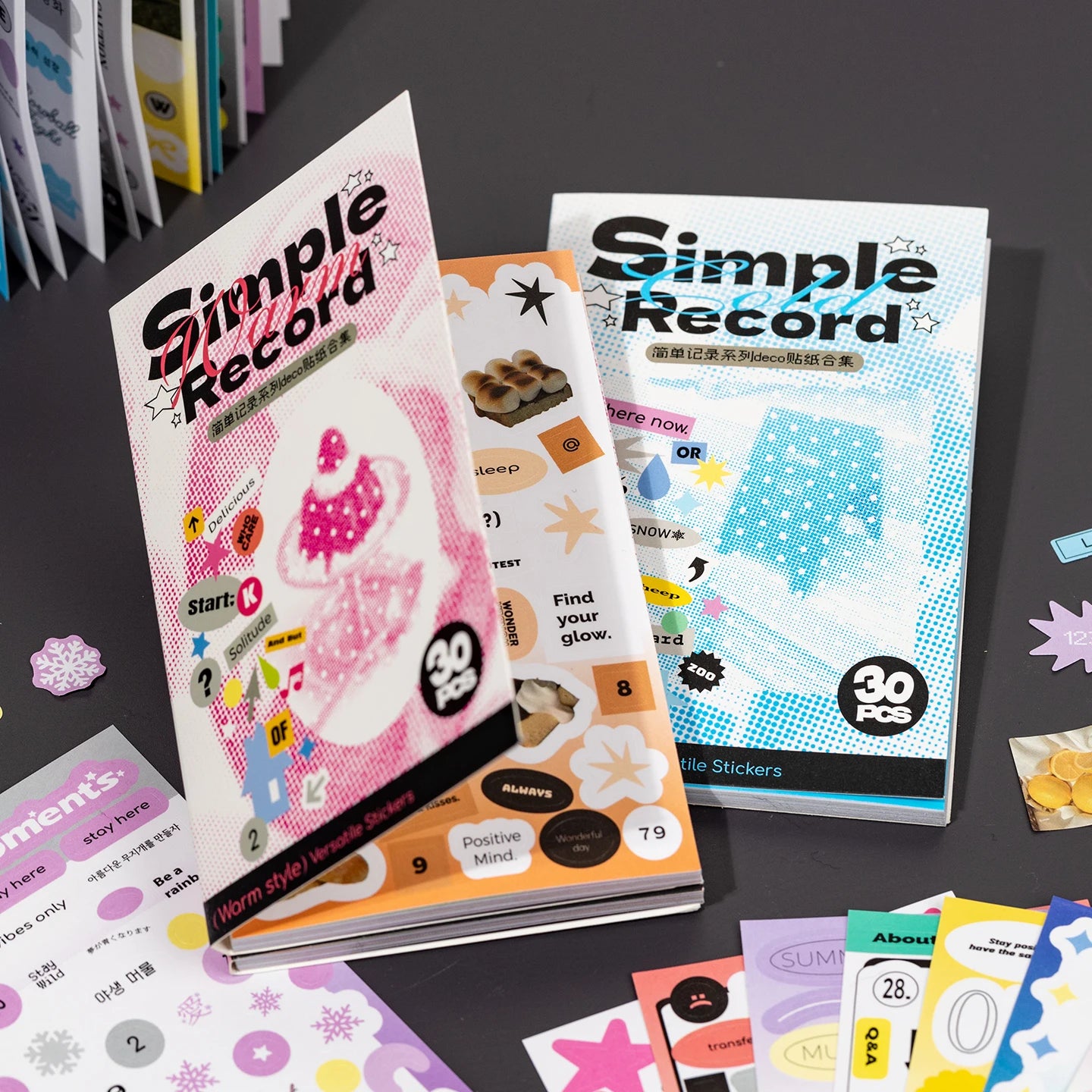 Y2K Sweet Cool Sticker Book Set (2 Pack), Multi-Use Decor Stickers for Scrapbooking, Toploader, Phone & Craft Projects Qme
