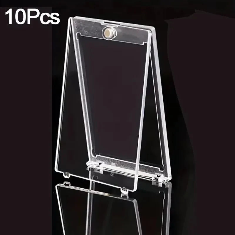 1/5/10PCS Clear Card Holder Magnetic Attraction Type Gaming Sports Trading Card Display Case Kpop Idol Photo Protective Sleeves Qme 10PCS