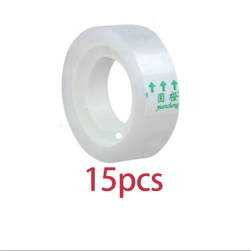 Clear Tape Refill - Transparent Tape Multifuntion High-viscosity Adhesive Tape for Gift Wrapping Packing and Dispenser Qme 15PCS-white 40M 18mm