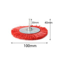 1 Pc Nylon Cup Brush Abrasive Wire Wheel Polishing Deburring 50/75/100mm Removing Paints Brush 6mm Shank Angle Grinder Qme 100mm