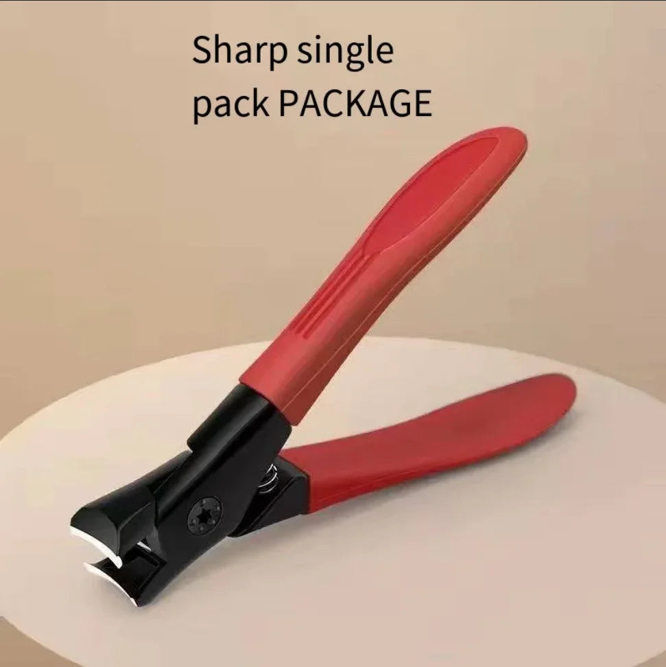 Large Opening Nail Clippers Gray Trimmer Thick Nails Elderly Qme Red single
