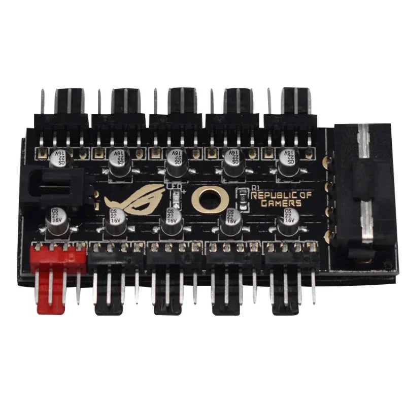 Motherboard 4-pin PWM Hub Magnetic Board FAN HUB Computer Temperature Control Speed Control Board Four-line Fan Controller Qme