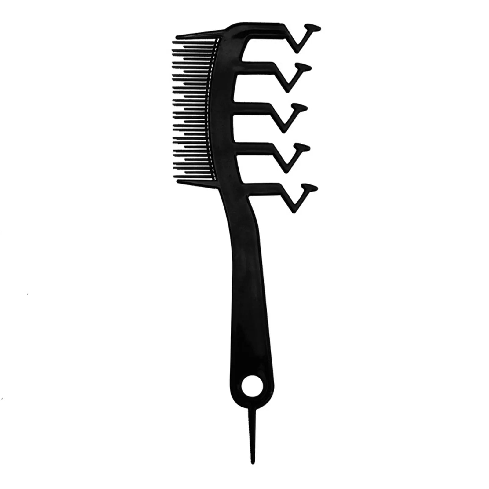 1 Hair Comb Z-shaped Wide Tooth Teasing Combs Fine Detangling Knotty Qme black france