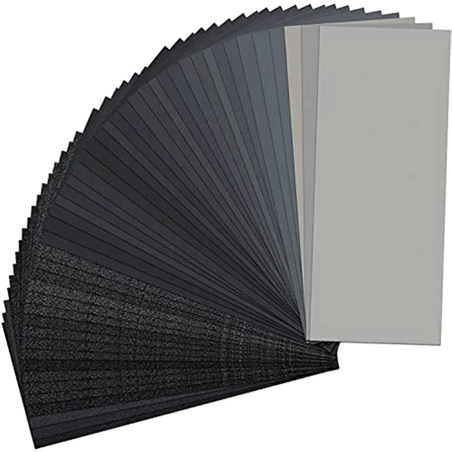 42pcs Wet And Dry Sanding Paper And Dry Sandpaper Waterproof For Wood Furniture Finishing Metal Sanding Automotive Polishing Qme