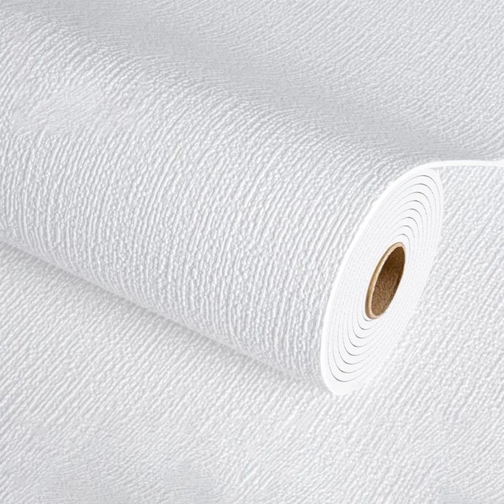 Thickened Waterproof Linen 3D Foam Self-Adhesive PVC Solid Color Background Wall Decoration Wallpaper Wall Sticker Qme