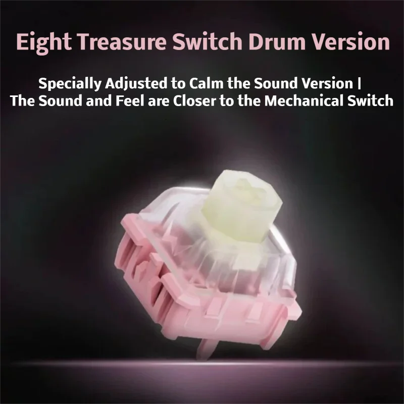 Wuque Studio WS Flux HE Switch Deep Clacky Sound 35gf Magnetic Linear Keyboard Switches Hall Effect Keyboard Fine Lubrd Pink Qme 61PCS