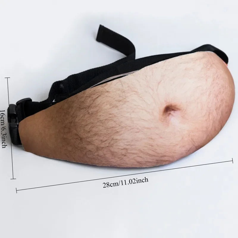 Fake Belly Waist Bag Trendy Daily Crossbody Fanny Casual Portable Qme