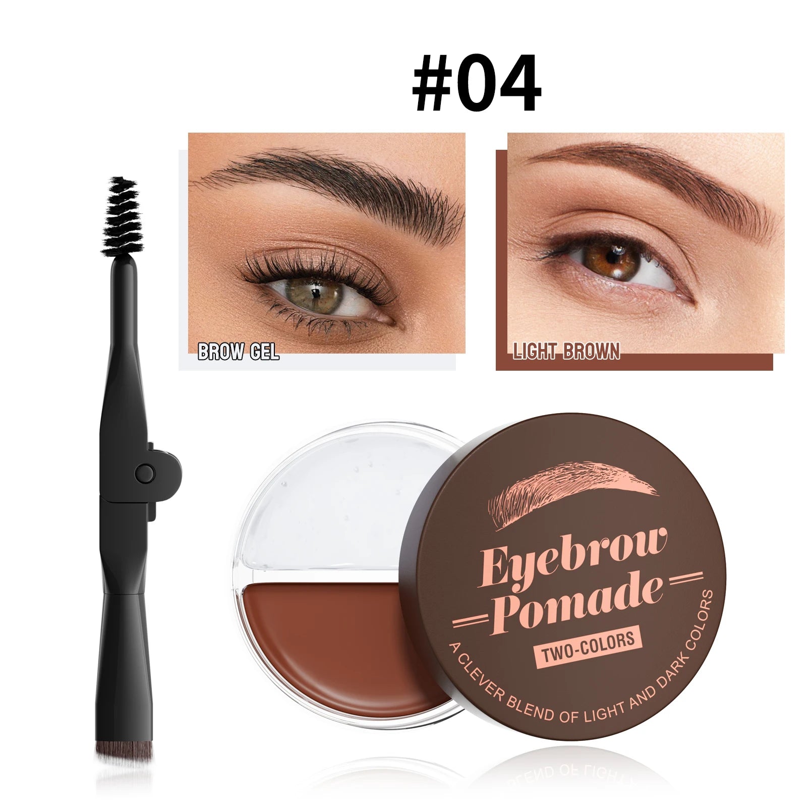 Eyelash Eyebrow Dye Tint Kit 2 in 1 Waterproof Fast Dye Brow Enhance Long Lasting Black Brown Eyebrow Cosmetics Qme 9707-4