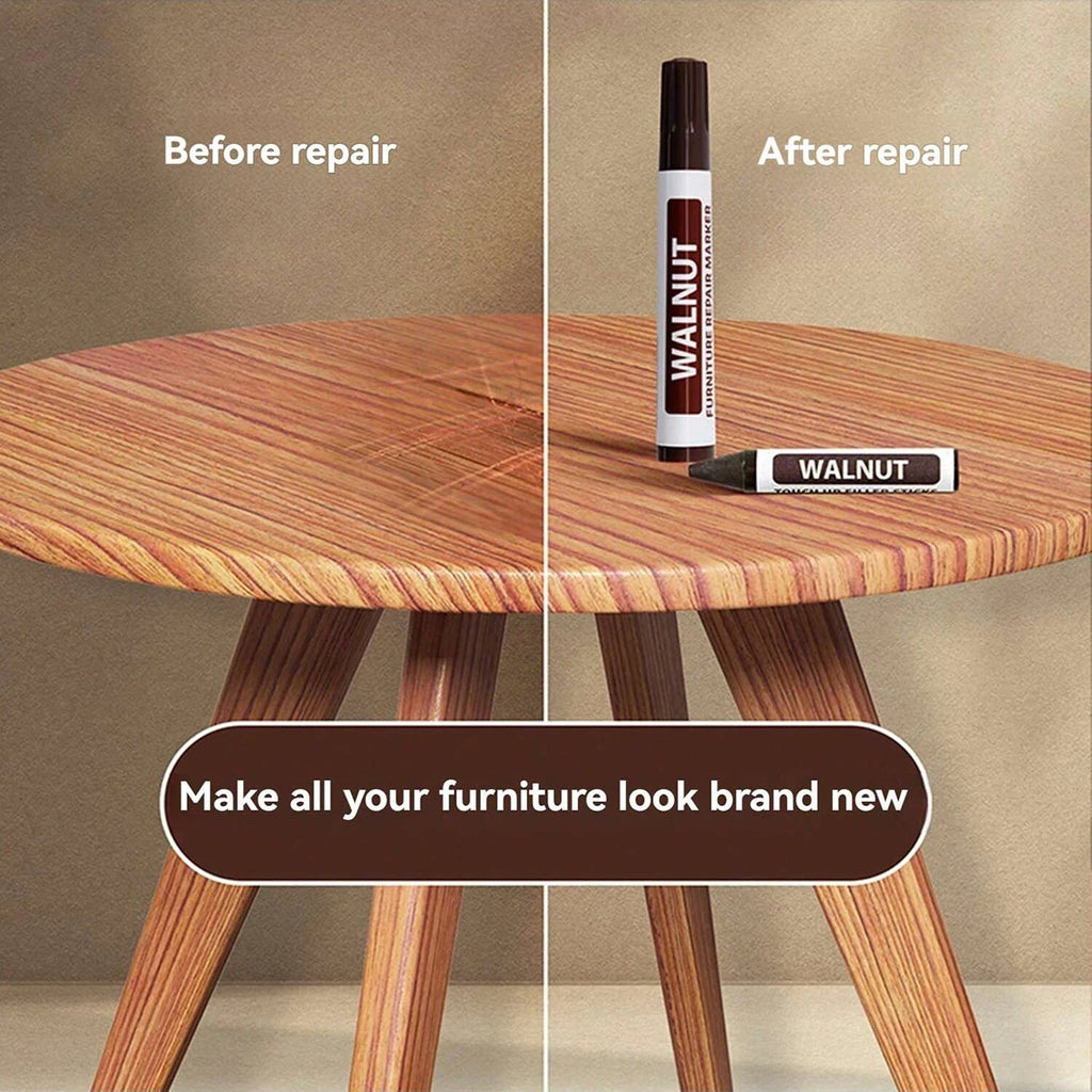 6-21Pcs Furniture Touch Up Kit Markers Markers Crayons Filler Sticks Paint Pen Wooden Damaged Scratch Repair Pens Qme