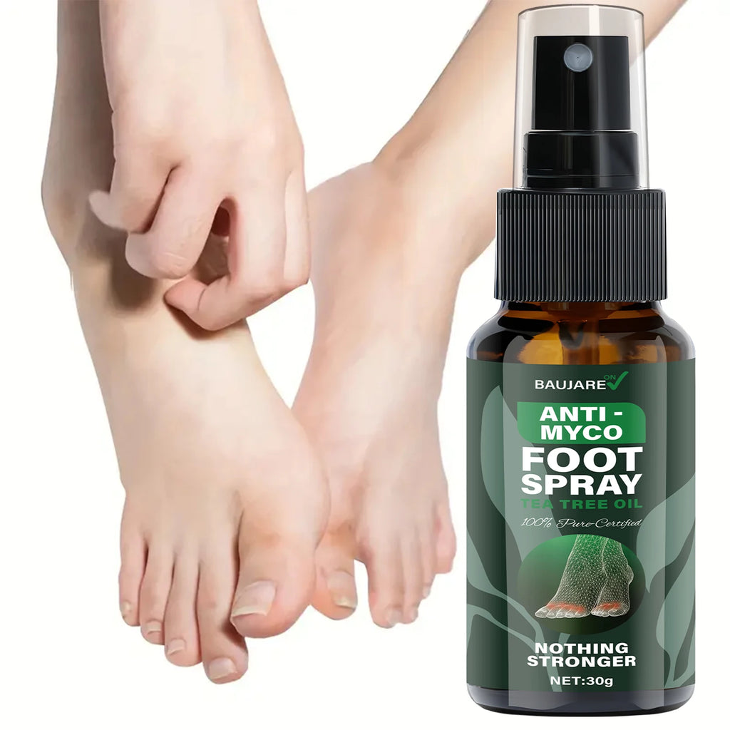 Anti-Myco Foot Spray with Tea Tree Oil - Strongest 100% Flute Certified Formula for Moisturizing, Protecting & Smoothing Skin. Qme