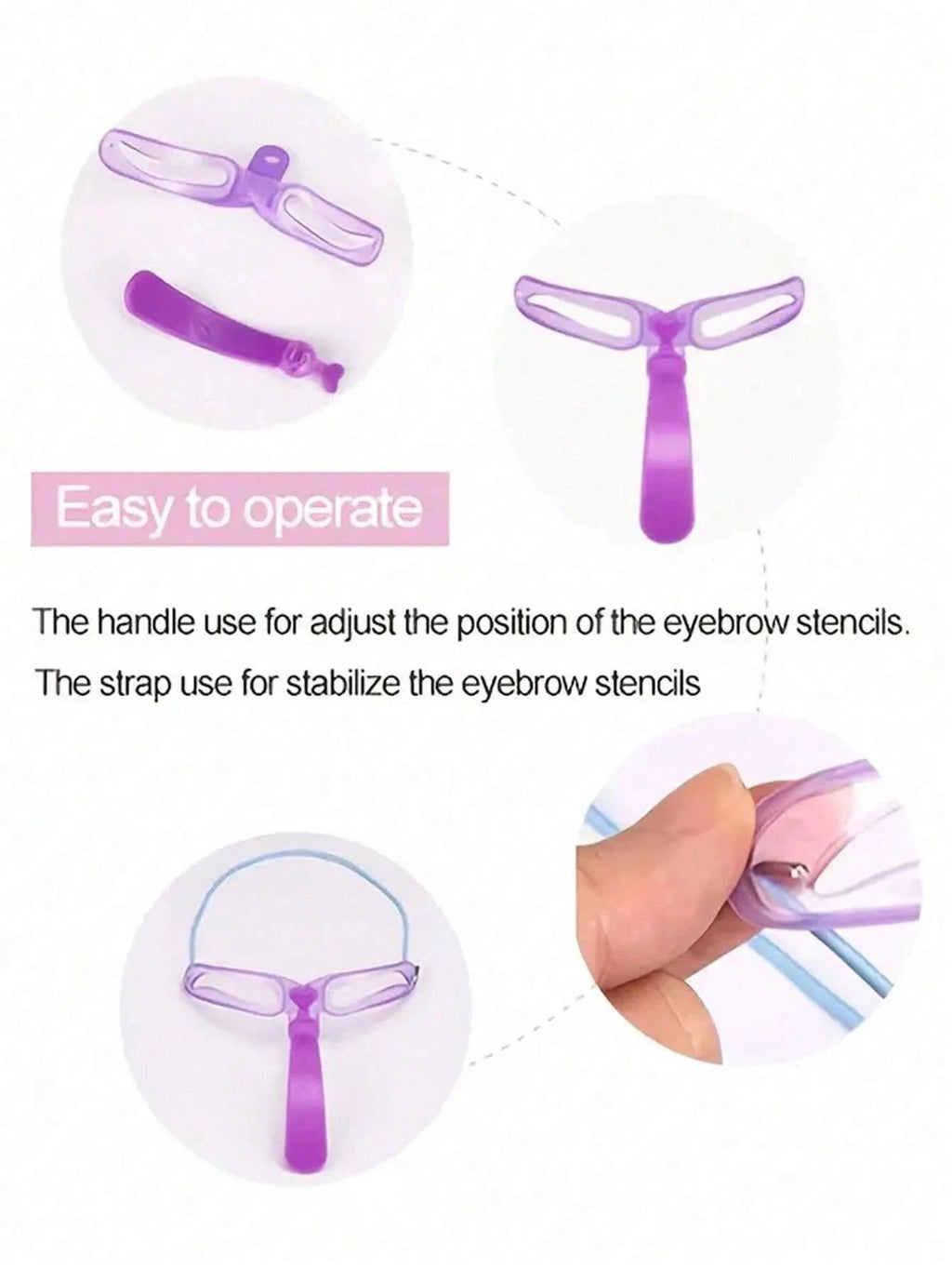 8-In-1 Reusable Eyebrow Template Tool Makeup Model Accessories Qme