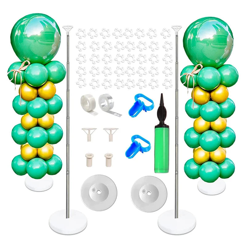 Balloon Column Stand Kit,Adjustable Balloon Column Kit, Metal Telescopic Pillar Balloon Stand, Birthday Party, Graduation, Weddi Qme