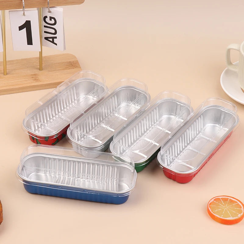 Mini Loaf Baking Pans Lids Rectangle Aluminum Foil Box Cake Pan Qme