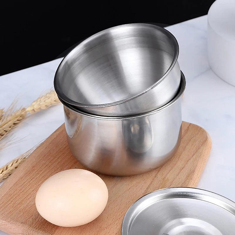 Stainless Steel Rice Bowl Lid Soup Steamed Anti-scalding Child Small Qme
