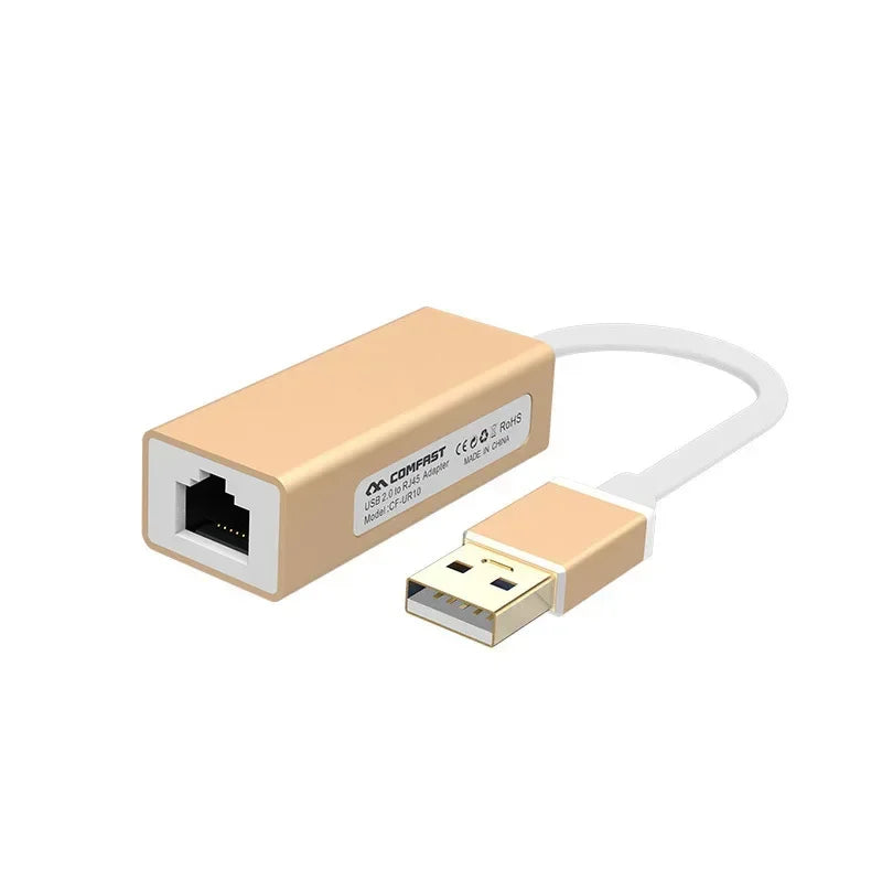 USB Type-C To Ethernet RJ45 Lan Network Card, 10/100Mbps, External Wi, for MacBook, Windows 7/8/10 Laptop, USB C Ethernet Adapte Qme TYPE-C Gigabit