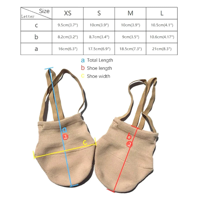Rhythmic Gymnastics Soft Half Socks Art Gym Dance Shoes Professional Qme