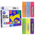 6 Neon Tempera Paint Sticks No Mess Quick Drying Washable Kids Qme 6pcs