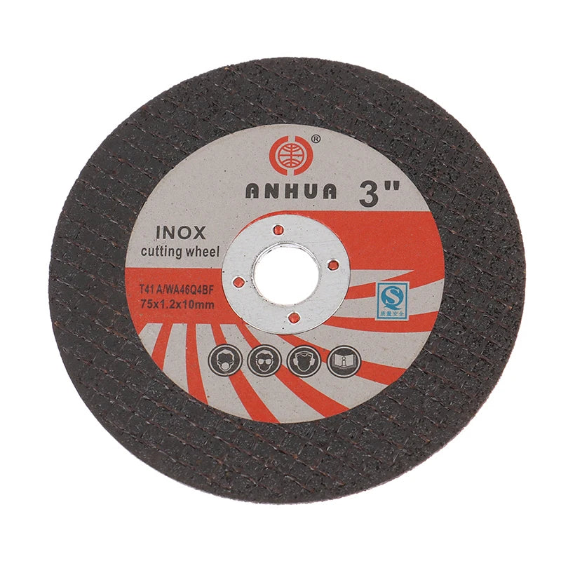 5Pcs Hole Mini Cutting Disc Circular Resin Grinding Wheel Sanding Disc 75mm For Grinder Steel Stone Cutting Angle Grinding Bit Qme