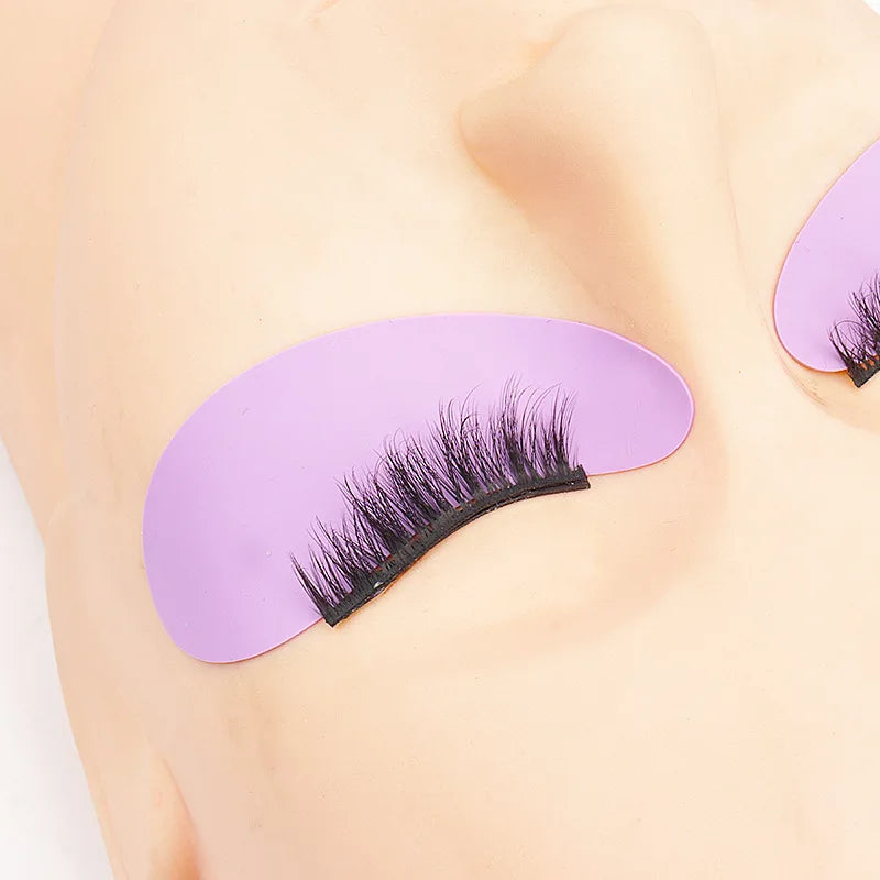 Reusable 1Pair Eye Pads Silicone Stripe Lash Lift Eyelash Extension Qme