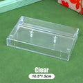 Cassette Tape Transparent Storage Box Audio Magnetic Recording Blank Qme Clear-10.5x1.5cm