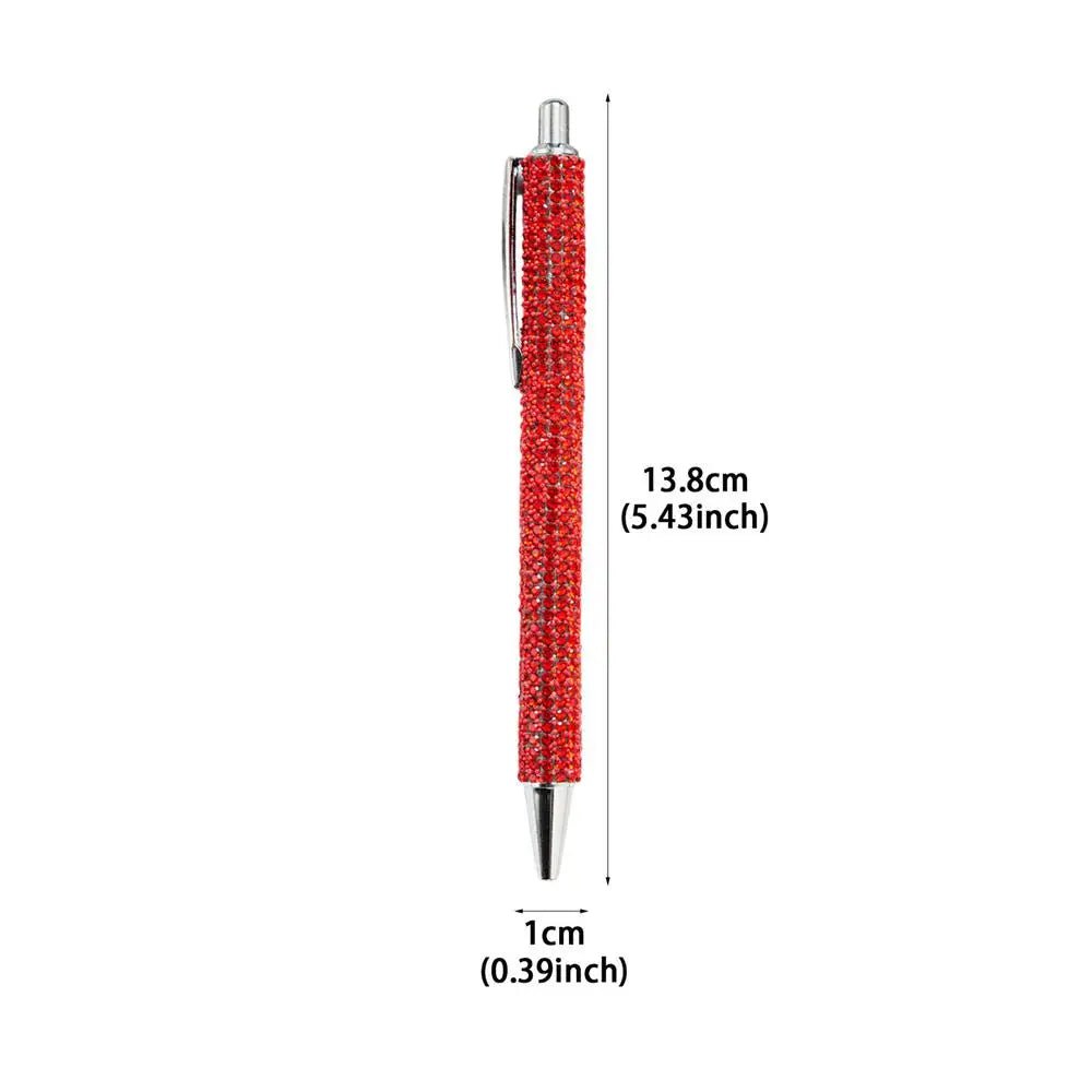 1pc Fancy Pen For Women Ballpoint Rhinestone Pens Bedazzled Wedding Bridal Writing Pen For Christmas Bridesmaid Notes Taking Qme bright red