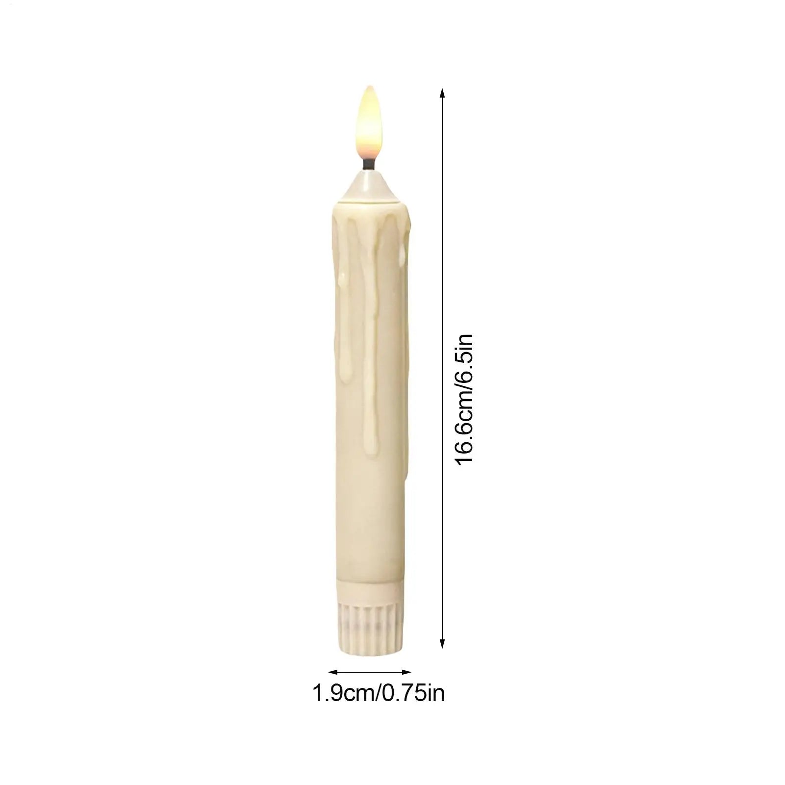 Battery Candles Electronic Flickering Decor 6-Piece Flickering Flameless Candles For Halloween Wedding Christmas Home Outdoor Qme