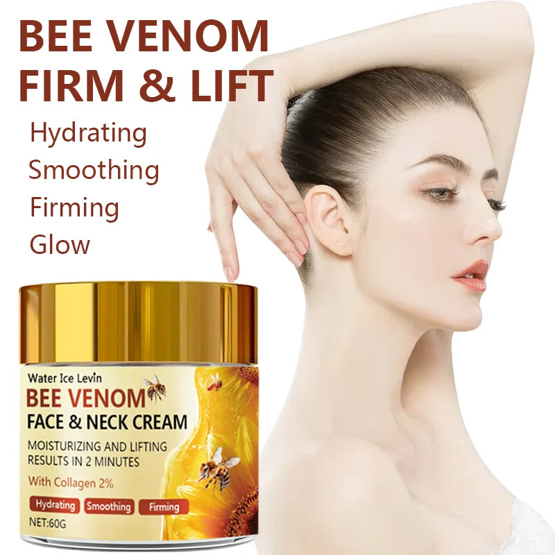 Bee Venom Face and Neck Care Stick, Light Beige Firming Essence Moisturizer, Vitamin E and Hyaluronic Acid, Smooth and Firming, Suitable for All Skin Types Qme