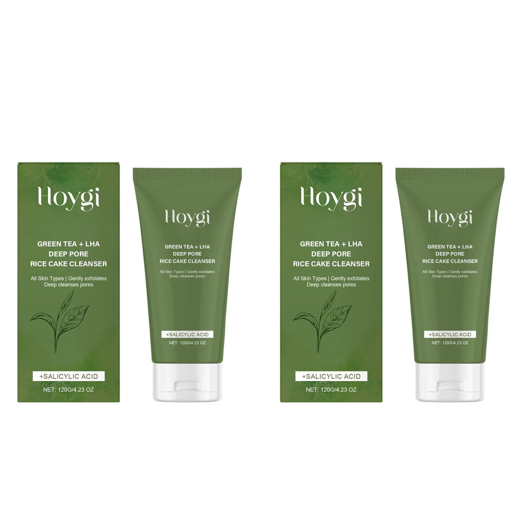 Green Tea Salicylic Acid Facial Cleanser Cleansing Pore Refining Hydrating Blackhead Removal Oil Control Non-Drying Face Wash Qme 2 x 120g Boxed