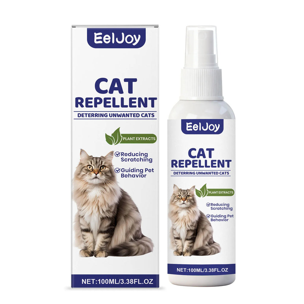 Plant Cats Repellent Spray Prevent Scratching Furniture & Unwanted Clawing Natural Scent Deterrent Pets Behavior Training Spray Qme 100ml Boxed