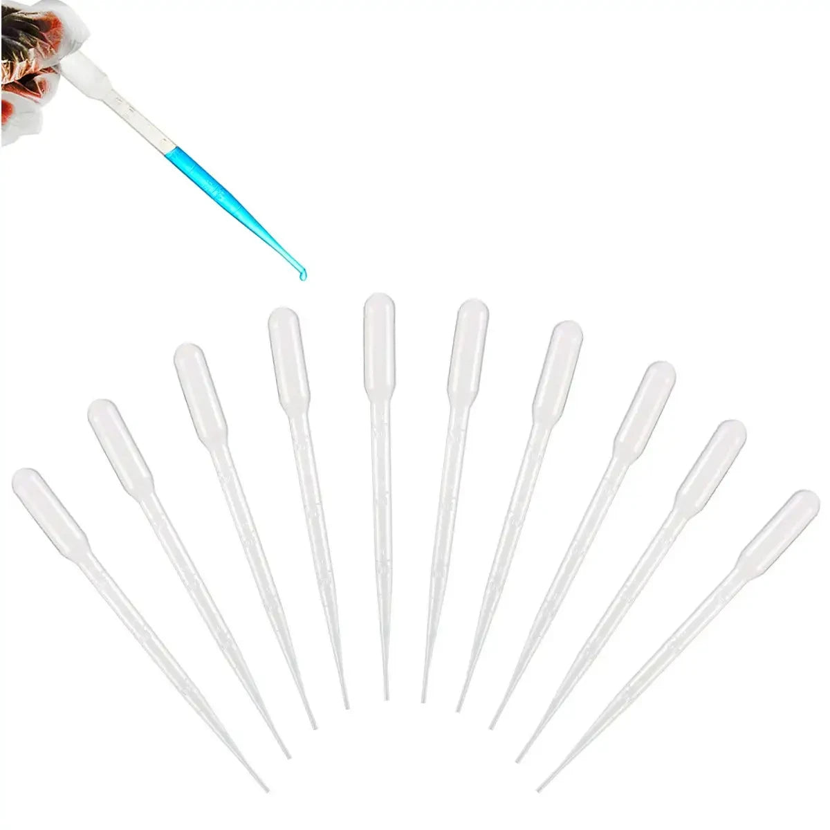 100Pcs/Lot Laboratory Pipette 1ml 2ml 3ml 5ml Plastic Disposable Graduated Container Liquid Dropper Equipment Straw Makeup Tools Qme