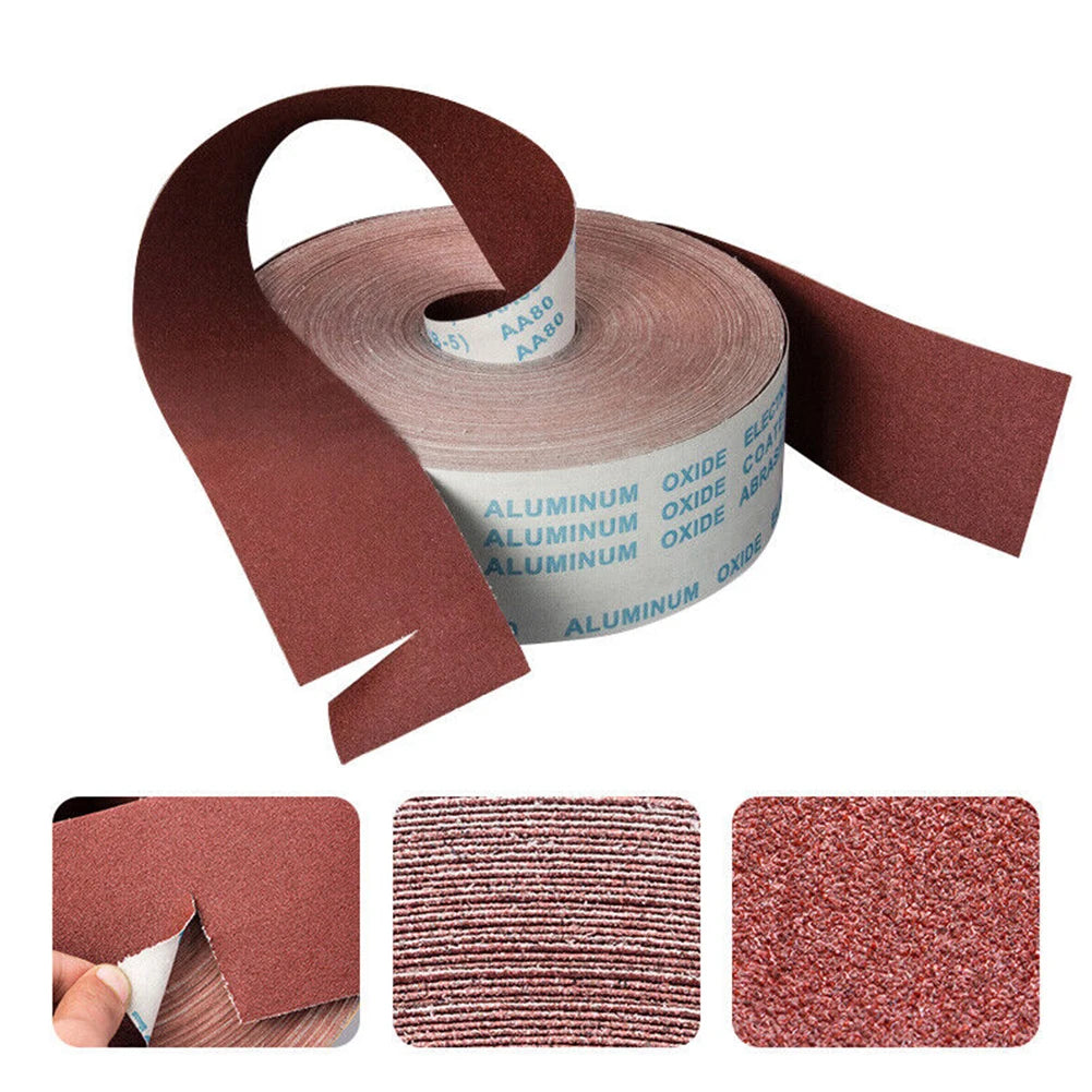 Sandpaper Roll Emery Cloth Sand Paper Sanding Abrasive Sheets 60 80 100 120 150 180 240 320 400 600 800 Grit 1 Meter Length Qme