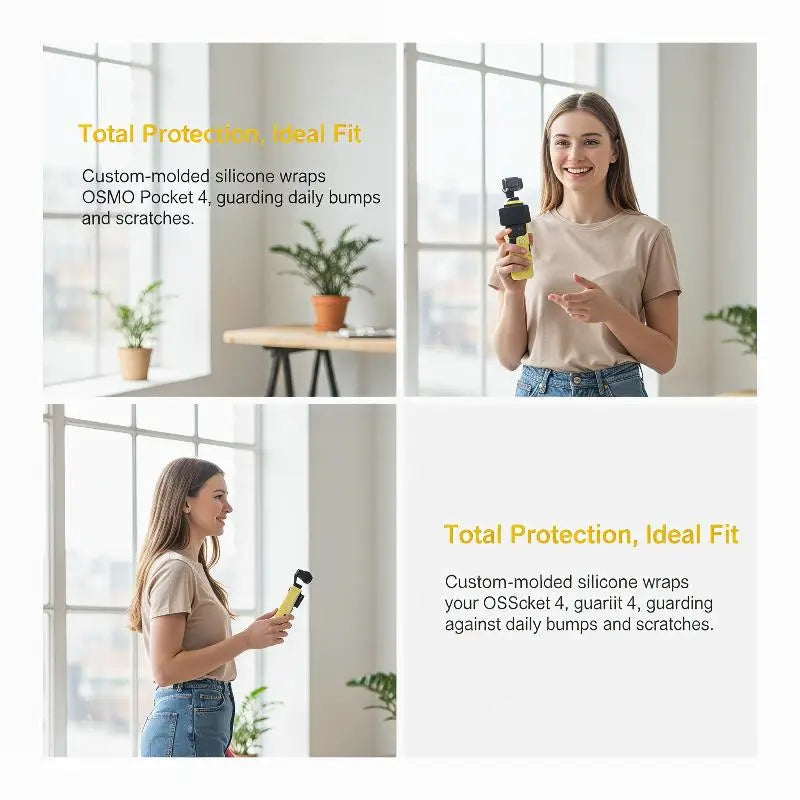 Lightweight Silicone Protective Case Osmo Pocket 4 Enhances Camera Qme