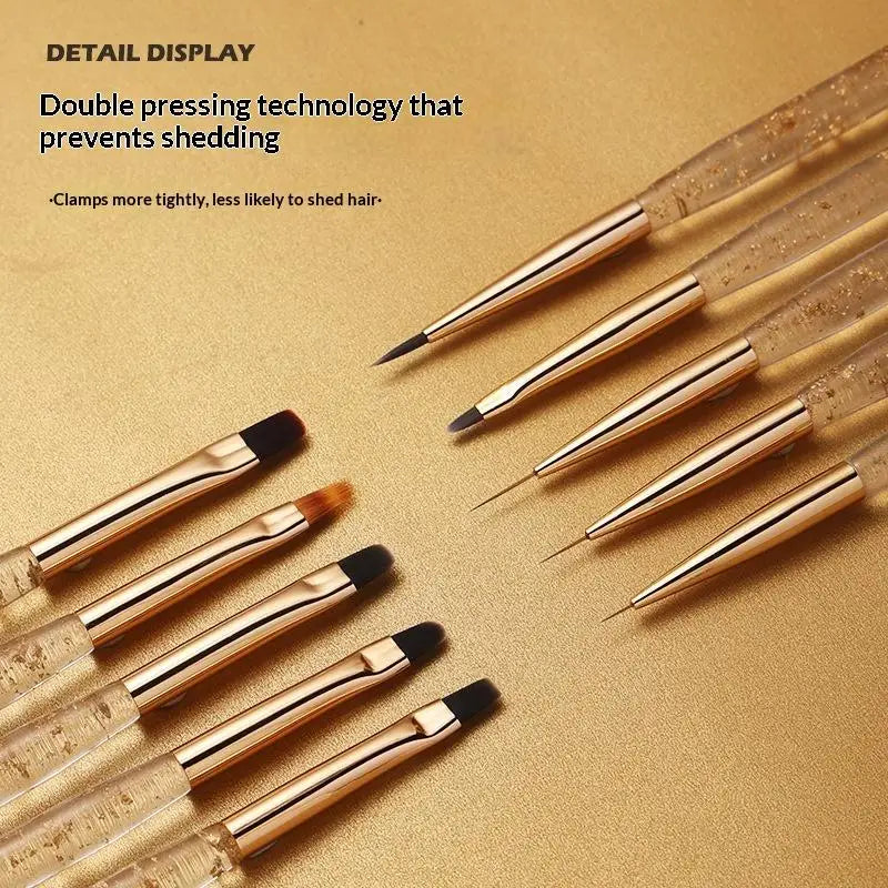 Professional UV Gel Acrylic Nail Art Brush Pen Detailed Painting Qme