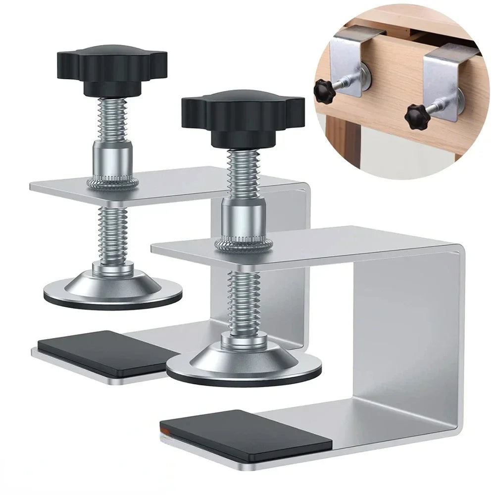 Clip for Woodworking Jig Steel Drawer Panel Clips Drawer Front Installation Clamps Cabinet Tool Home Furniture Installation Tool Qme 1pcs