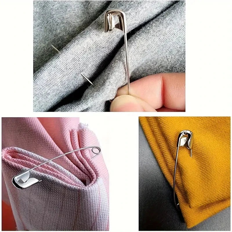 260Pcs Safety Pins Assorted Size Large Safety Pins and Small Safety Pins for Clothes Sewing Qme