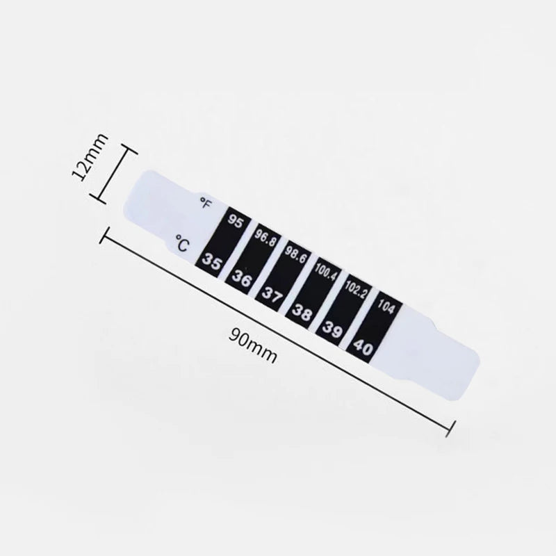 Forehead Head Strip Thermometer Water Milk Fever Body Baby Child Kid Qme