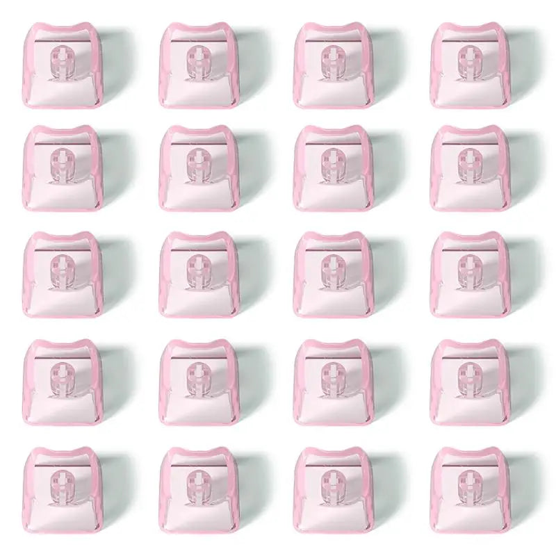 10 Cute Cat Transparent PBT Keycaps 1U Blank MAO Profile Mechanical Qme 20pcs pink