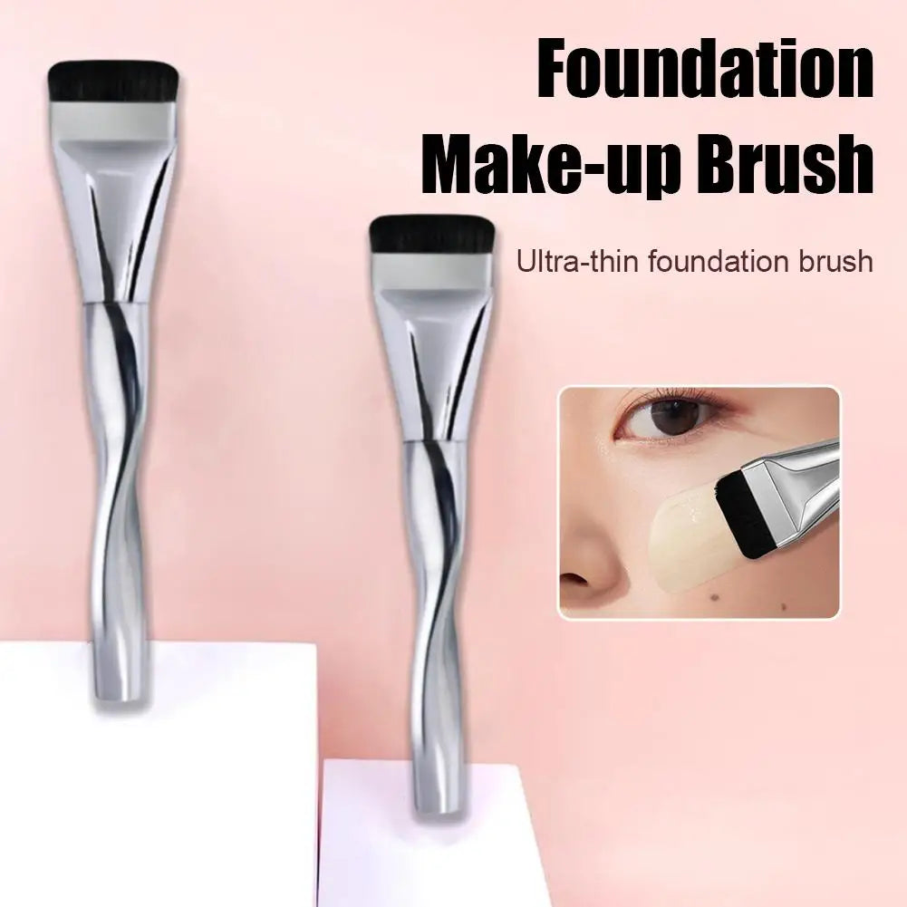 Flat Makeup Brush Ultra Thin Blade Concealer Liquid Cream Powder Qme