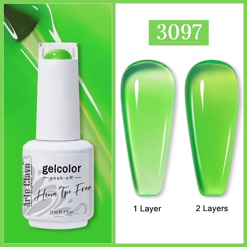 Arte Clavo Nail Gel Polish Spring Green Series Semi Permanent Varnish Qme